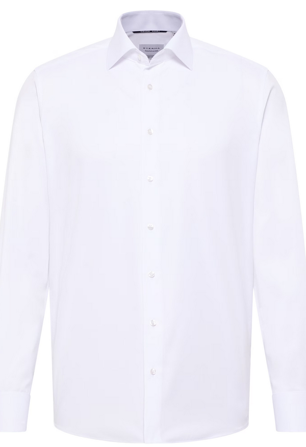 Eterna Modern Fit Cover Shirt Cutaway: White