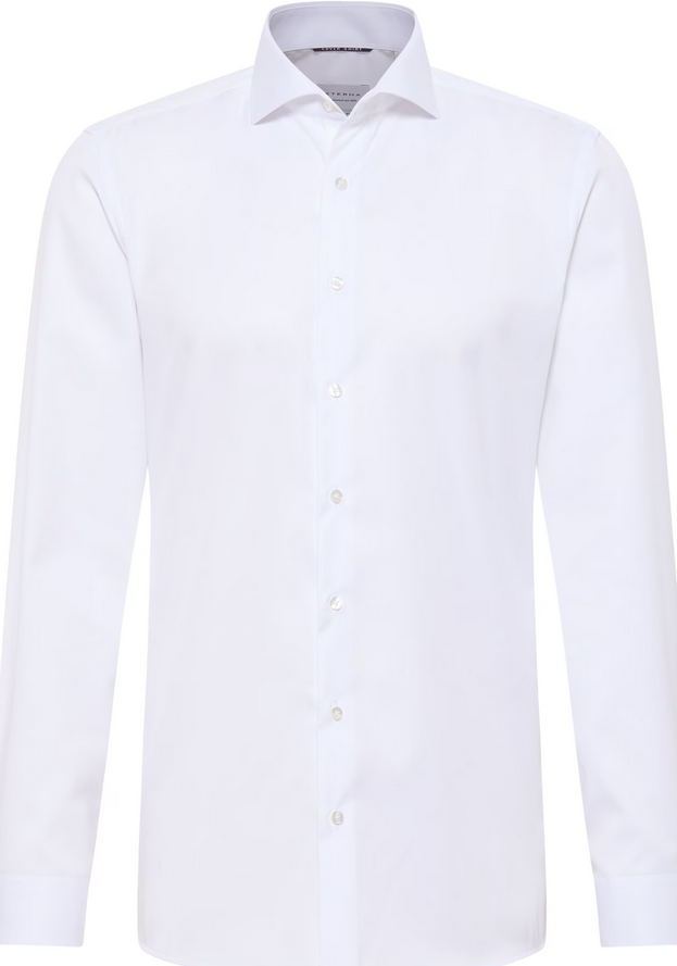 Eterna Slim Fit Cover Shirt Cutaway: White