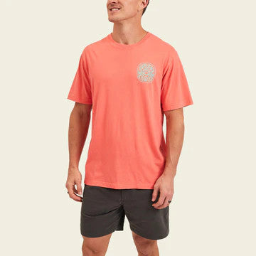 Howler Brothers Crab Idol Cotton T-Shirt: Coral