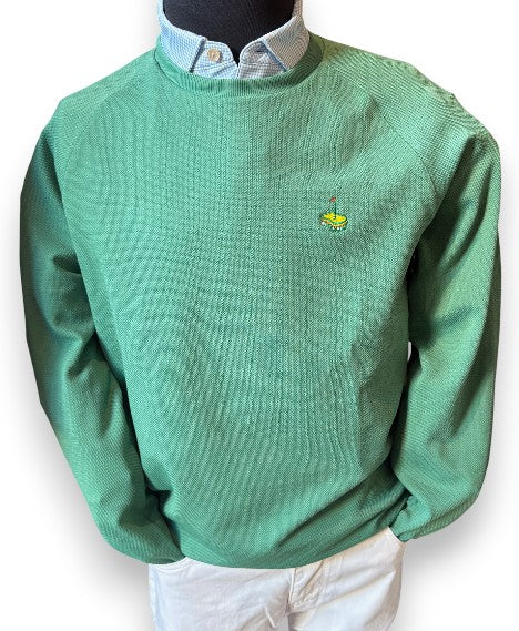 Peter Millar Cradle Piqué Performance Pimento Cheese Crewneck: Snow Pea