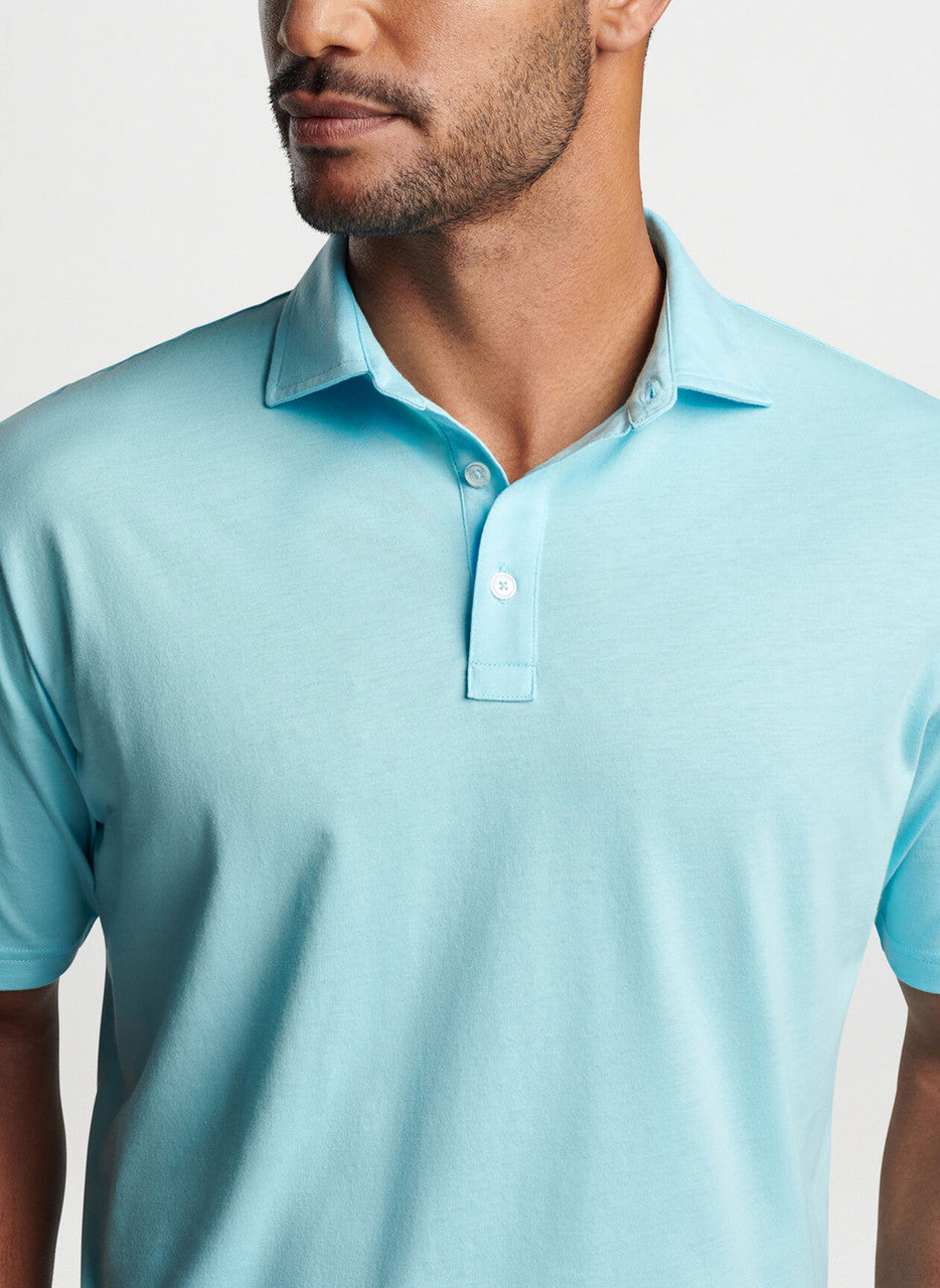 Peter Millar Crown Comfort Cotton Polo: Mint Blue