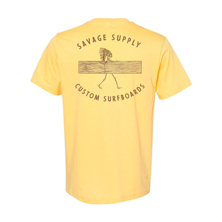 Savage Supply Custom Surfboads T-shirt: Yellow