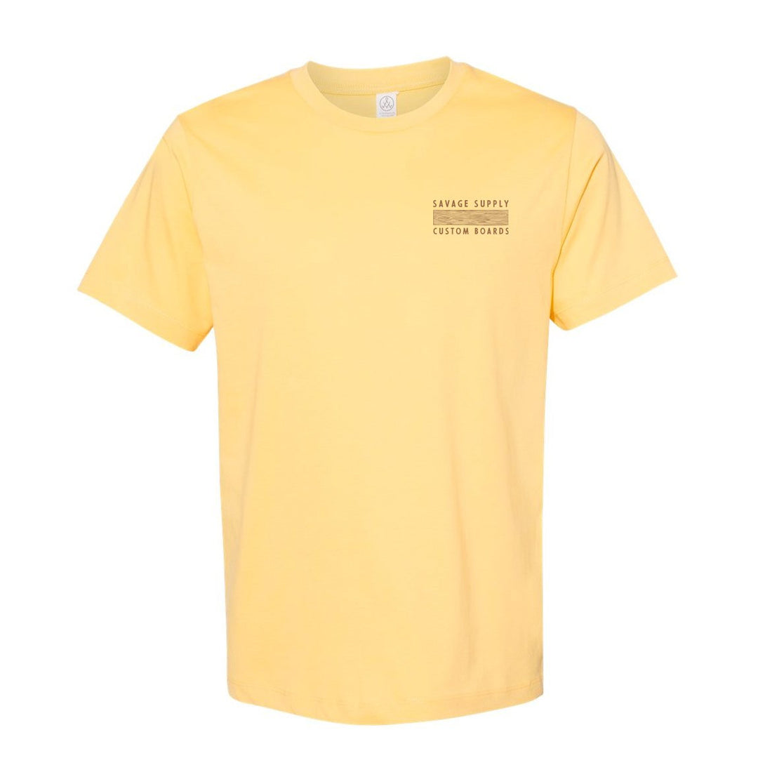 Savage Supply Custom Surfboads T-shirt: Yellow