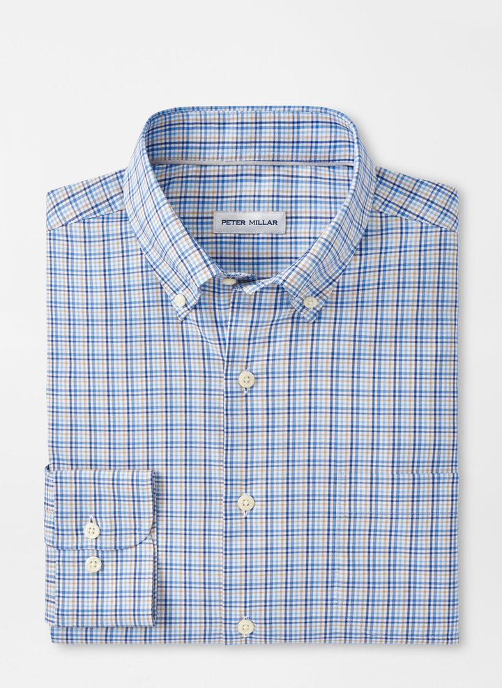 Peter Millar Cutler Crown Lite Cotton-Stretch Sport Shirt: Navy