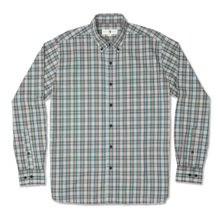 Duck Head Blanton Plaid Shirt - Stormy Blue