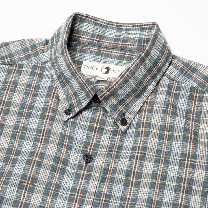 Duck Head Blanton Plaid Shirt - Stormy Blue