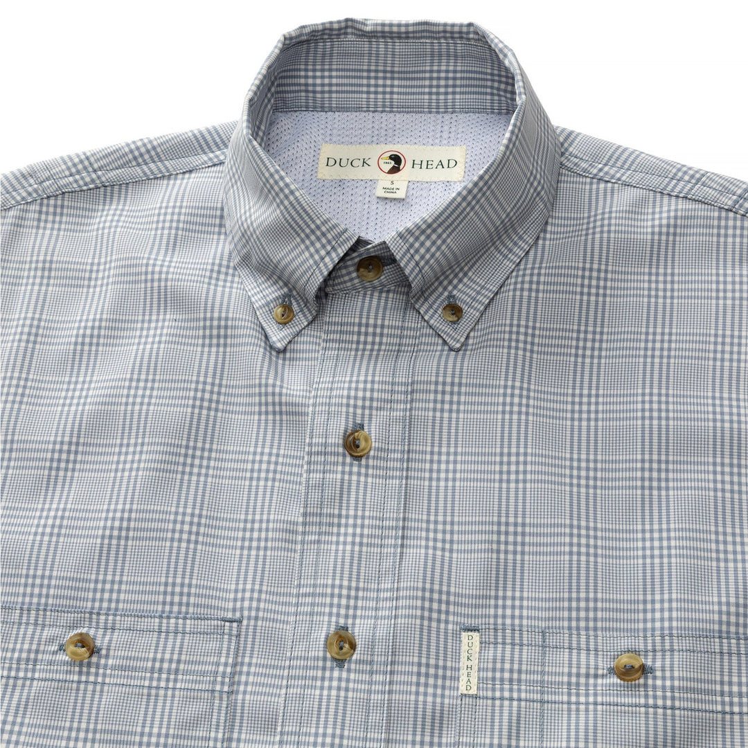 Duckhead Performance Poplin Guide Shirt - Canton Plaid: Tempest Blue