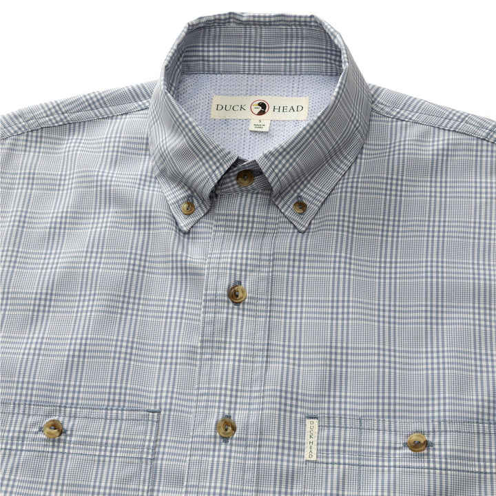 Duckhead Performance Poplin Guide Shirt - Canton Plaid: Tempest Blue