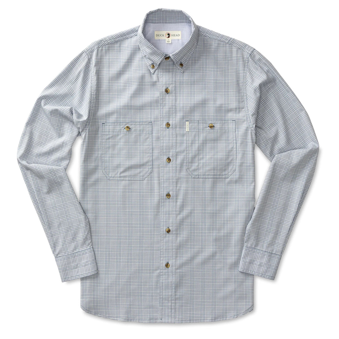 Duckhead Performance Poplin Guide Shirt - Canton Plaid: Tempest Blue