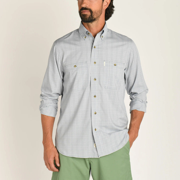 Duckhead Performance Poplin Guide Shirt - Canton Plaid: Tempest Blue