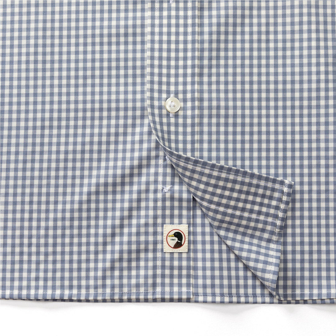 Duckhead Performance Poplin Sport Shirt - Walton Gingham: Tempest Blue