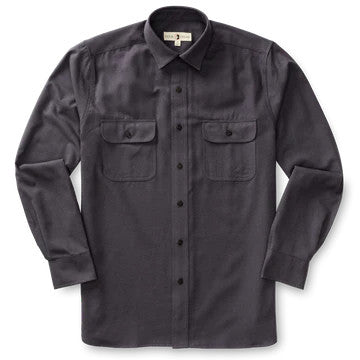 Duck Head Performance Flannel Sport Shirt Caldwell Solid: Cast Iron