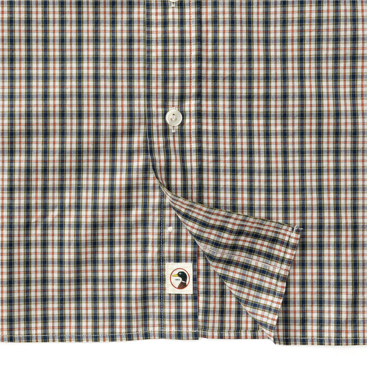 Duck Head Cotton Poplin Sport Shirt: Hatcher Plaid - Navy