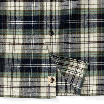 Duck Head Cotton Flannel Sport Shirt Becker Plaid: Dark Plaid