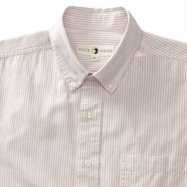 Duck Head Cotton Collins Stripe Oxford Sport Shirt: Faded Peri