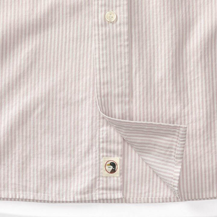 Duck Head Cotton Collins Stripe Oxford Sport Shirt: Faded Peri