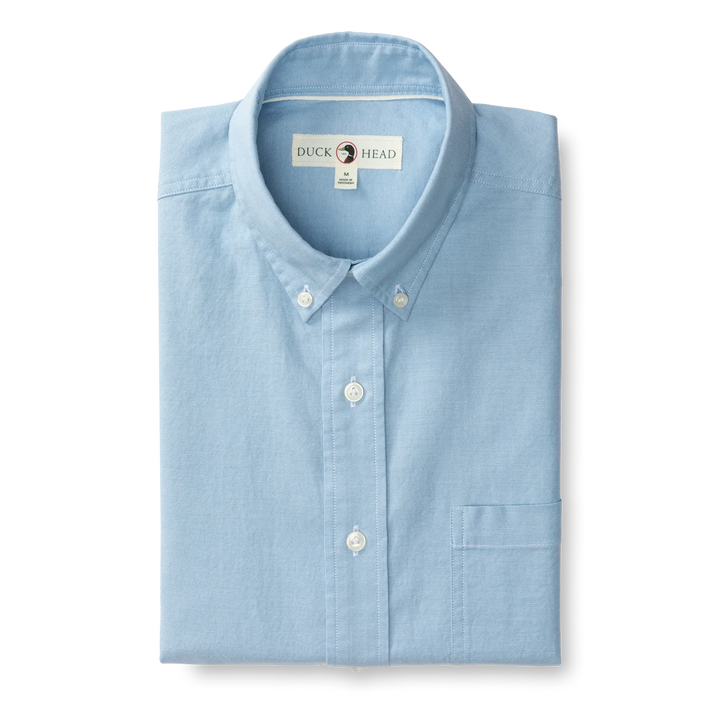 Duck Head Morris Cotton Oxford Sport Shirt: Lake Blue