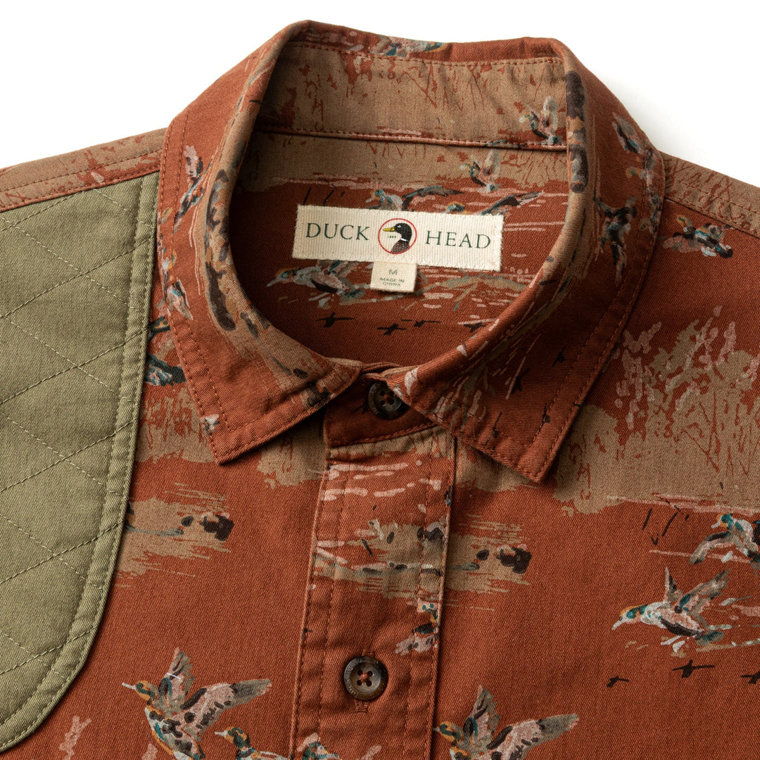 Duck Head Woodland Shooting Shirt: Saddle Brown