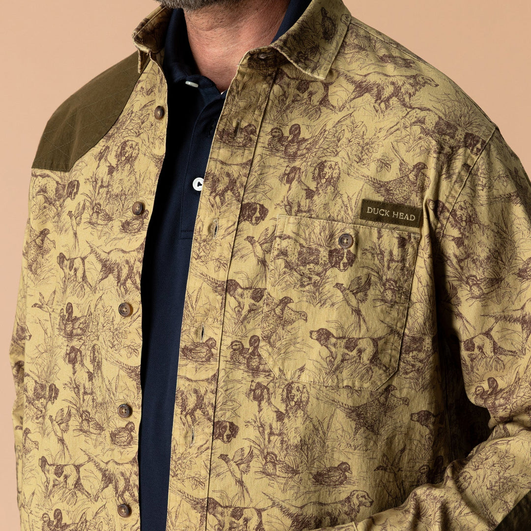 Duck Head Woodland Shooting Shirt: Wheatfield Print