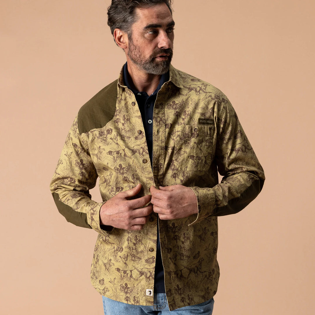 Duck Head Woodland Shooting Shirt: Wheatfield Print