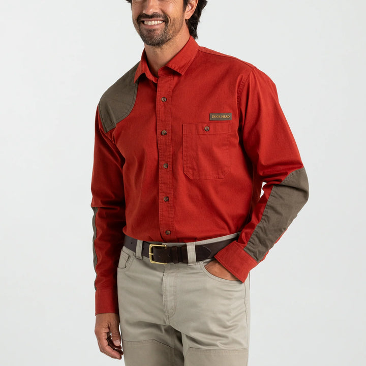 Duck Head Woodland Shooting Shirt: Red Ochre