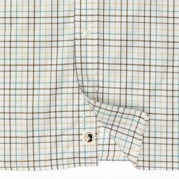 Duck Head Joyner Plaid Cotton Twill Sport Shirt: Midnight Olive