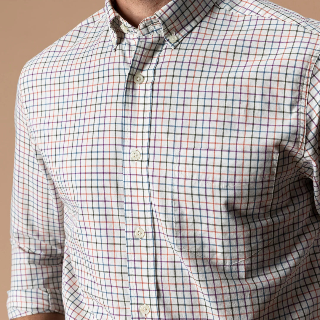 Duck Head Cotton Twill Sport Shirt: Weathered Rose