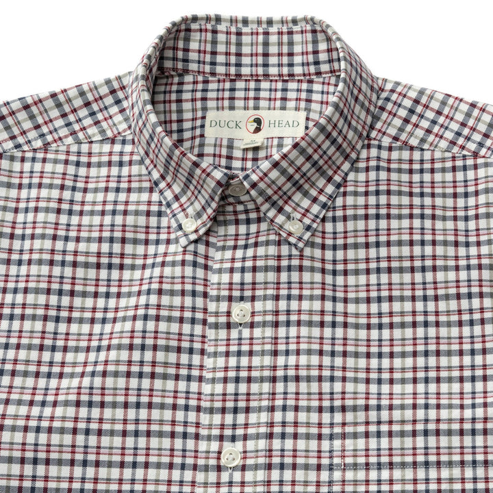 Duck Head Dafton Plaid Cotton Oxford Sport Shirt: Navy