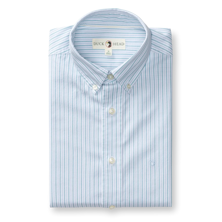 Duck Head Cotton Oxford Sport Shirt: Lake Blue