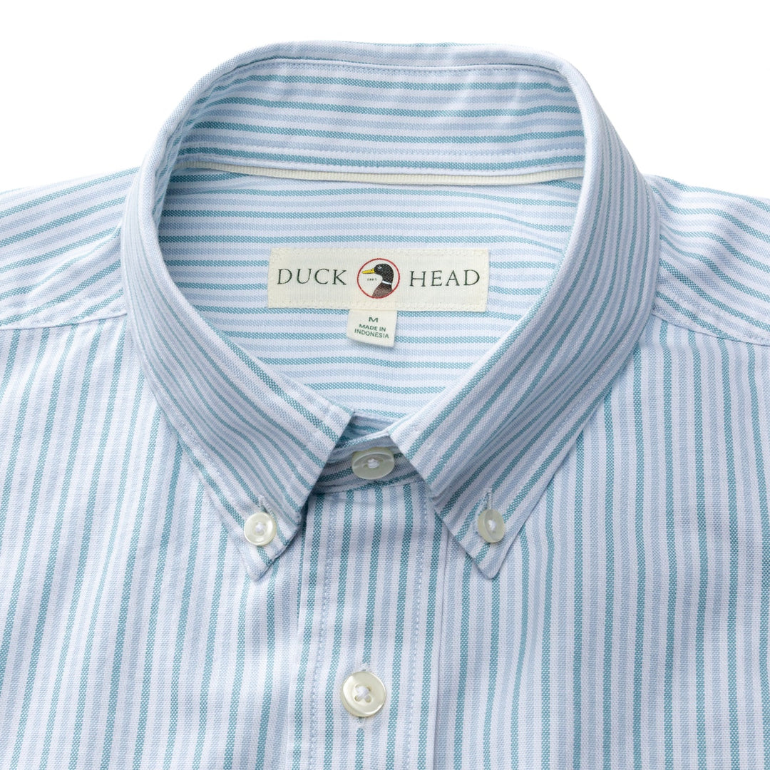 Duck Head Cotton Oxford Sport Shirt: Lake Blue