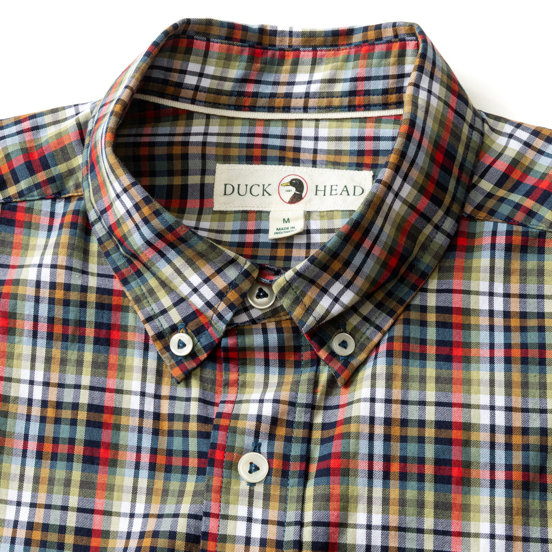 Duck Head Cotton Twill Sport Shirt: Maritime Blue