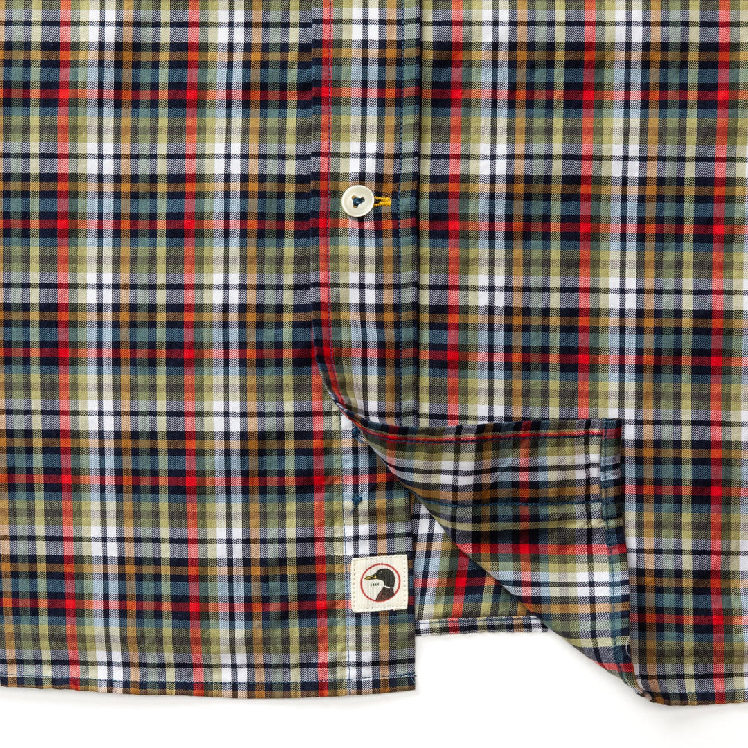 Duck Head Cotton Twill Sport Shirt: Maritime Blue