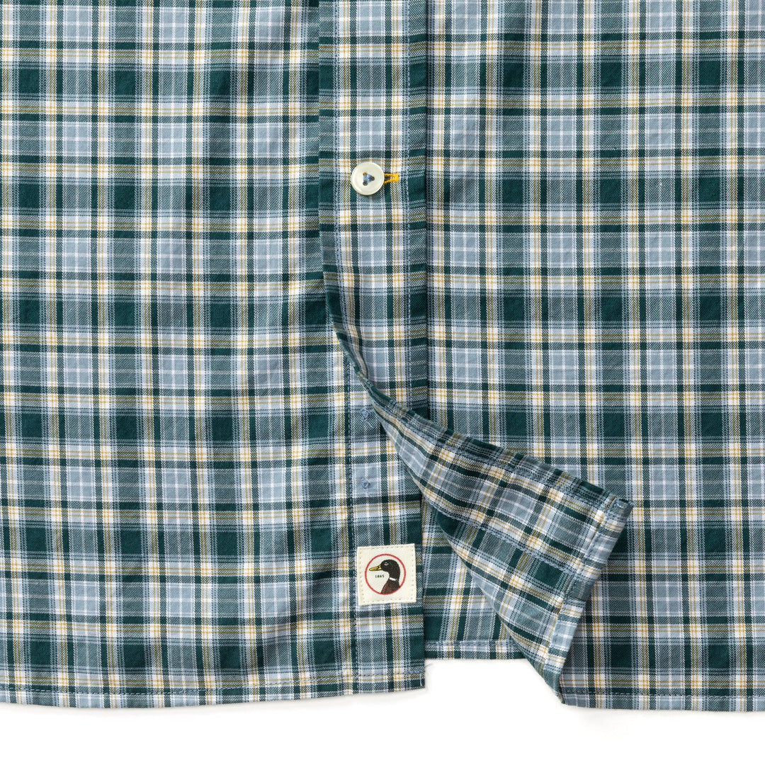 Duck Head Cotton Twill Sport Shirt: Emerald Green