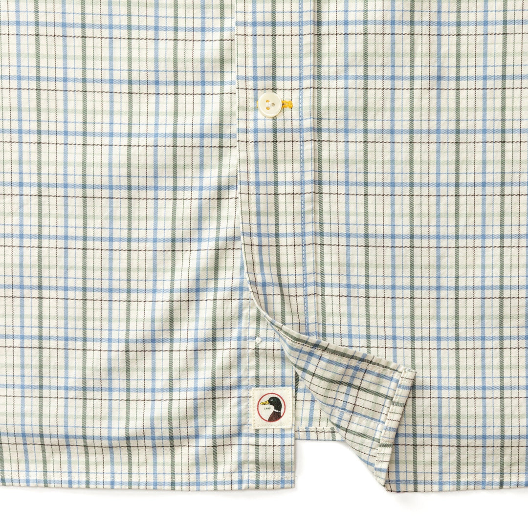 Duck Head Cotton Twill Sport Shirt: Lake Blue