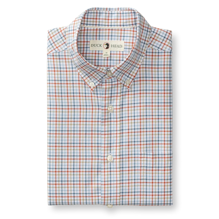 Duck Head Cotton Oxford Sport Shirt: Burnt Brick