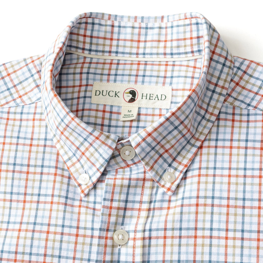 Duck Head Cotton Oxford Sport Shirt: Burnt Brick