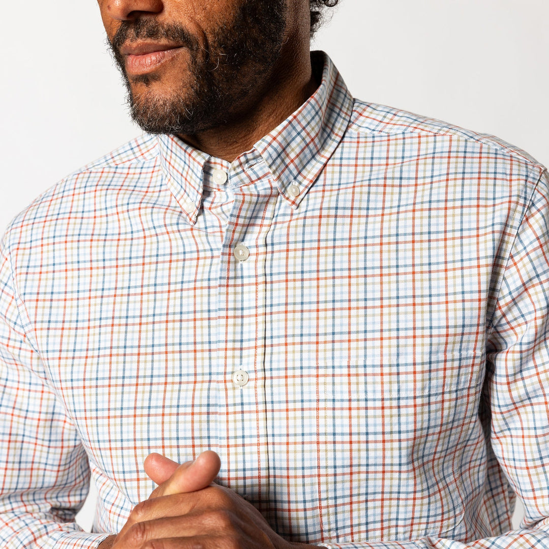 Duck Head Cotton Oxford Sport Shirt: Burnt Brick