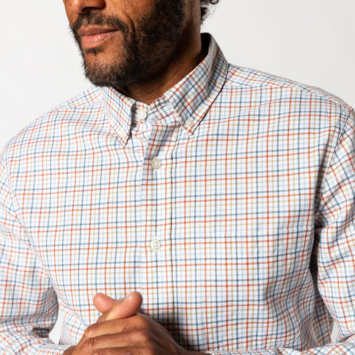 Duck Head Cotton Oxford Sport Shirt: Burnt Brick