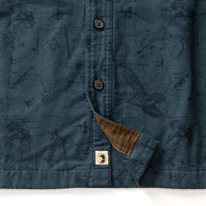Duck Head Slater Moleskin Overshirt: Graphite Blue