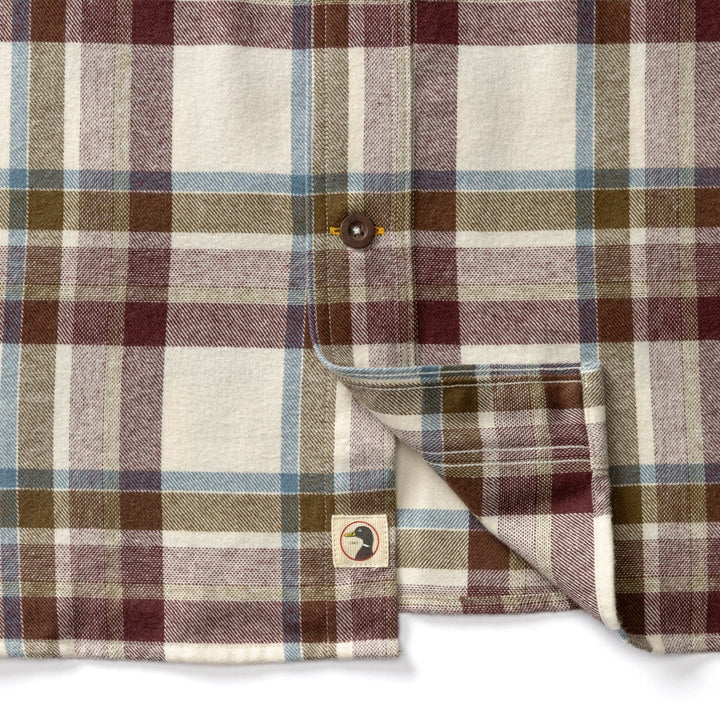 Duck Head Cotton Flannel Sport Shirt: Huckleberry