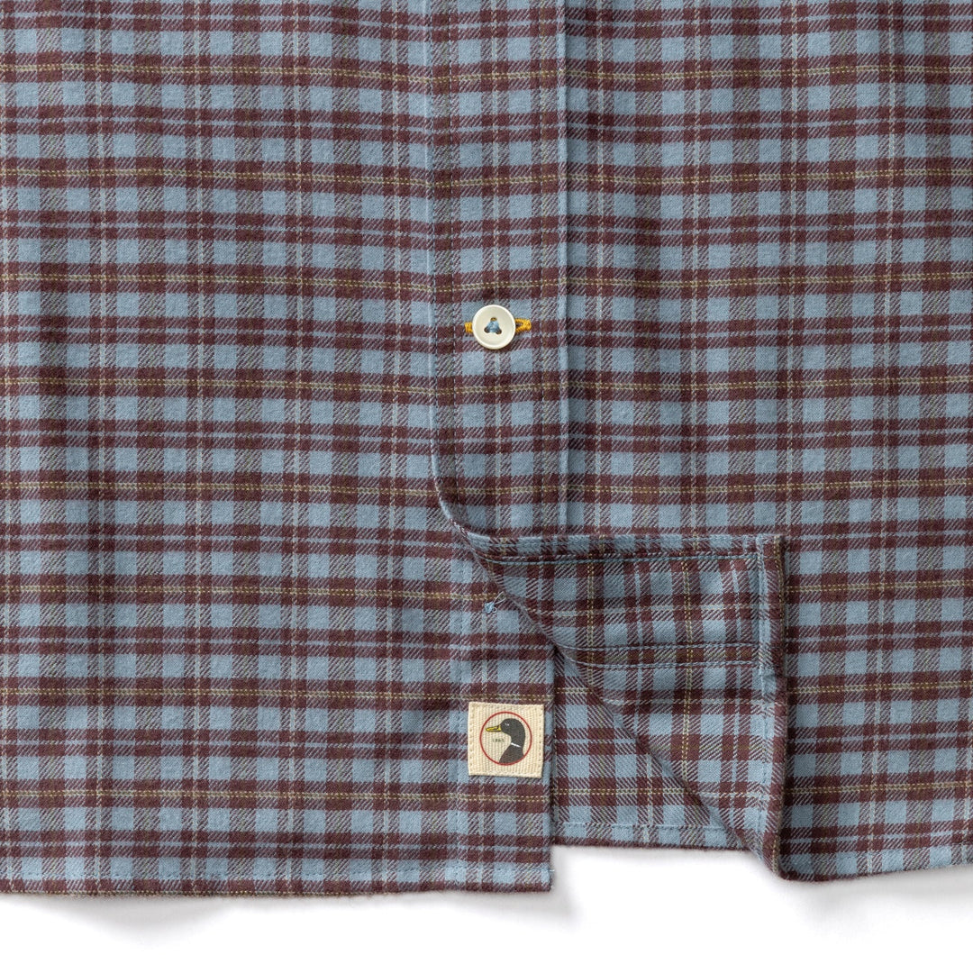 Duck Head Cotton Flannel Sport Shirt: Windblown Sky