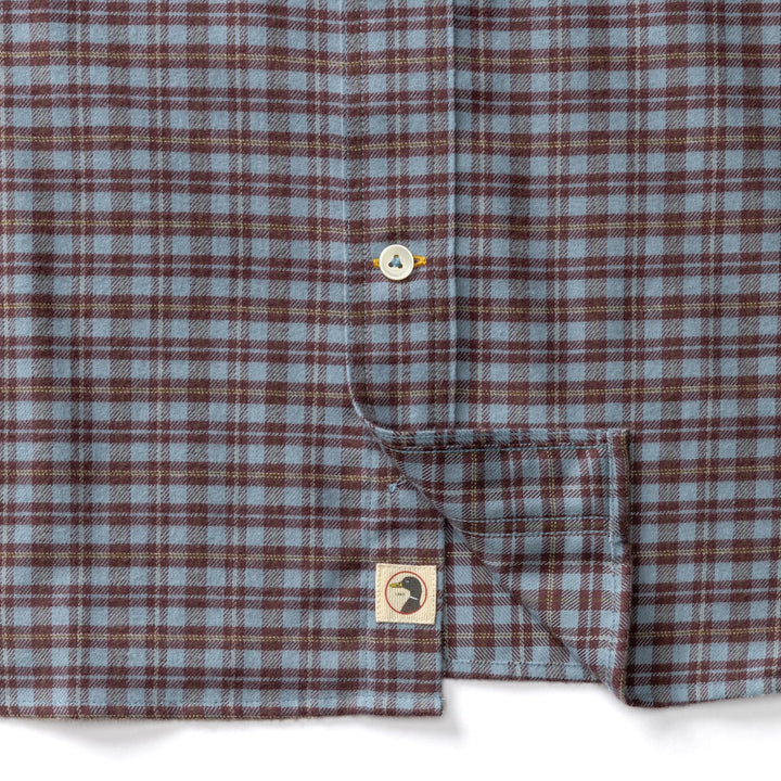 Duck Head Cotton Flannel Sport Shirt: Windblown Sky