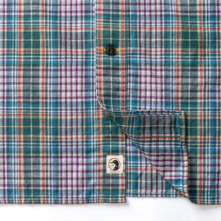 Duck Head Cotton Slub Sport Shirt: Midnight Teal