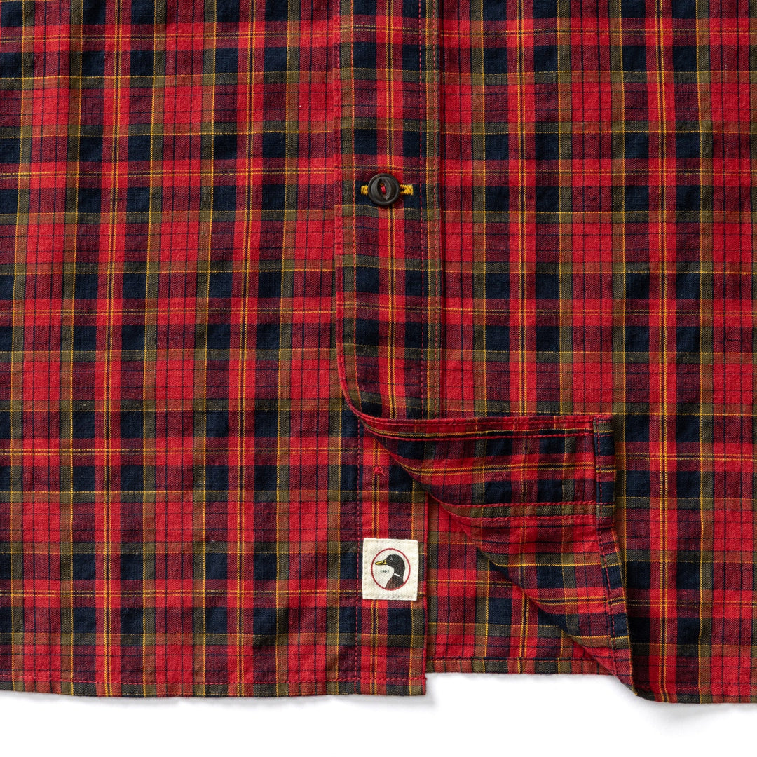 Duck Head Cotton Slub Sport Shirt: Pomegranate