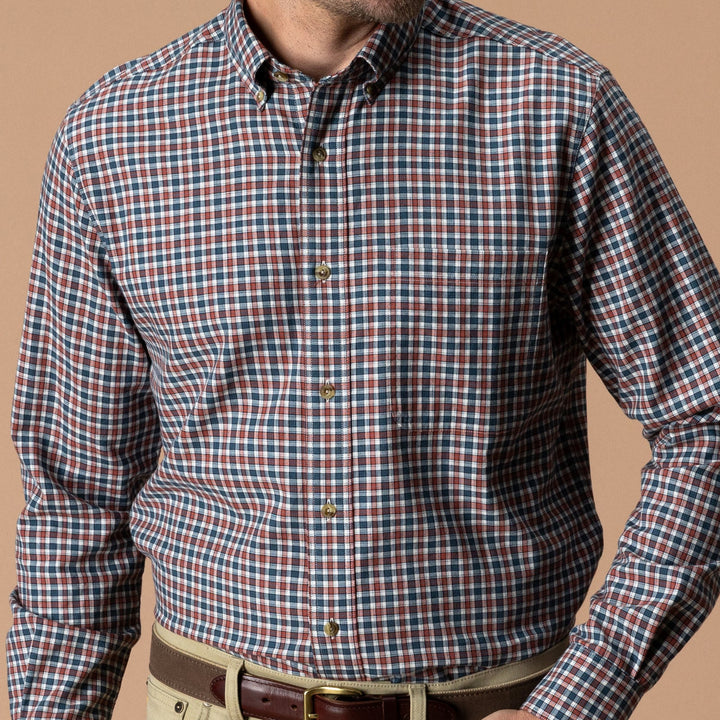 Duck Head Cotton Wool Sport Shirt: Stormy Teal