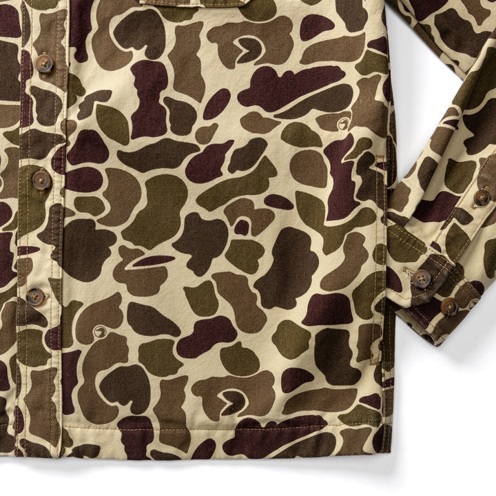 Duck Head Vintage Camo Duck Canvas Jacket: Sandrift Khaki Camo