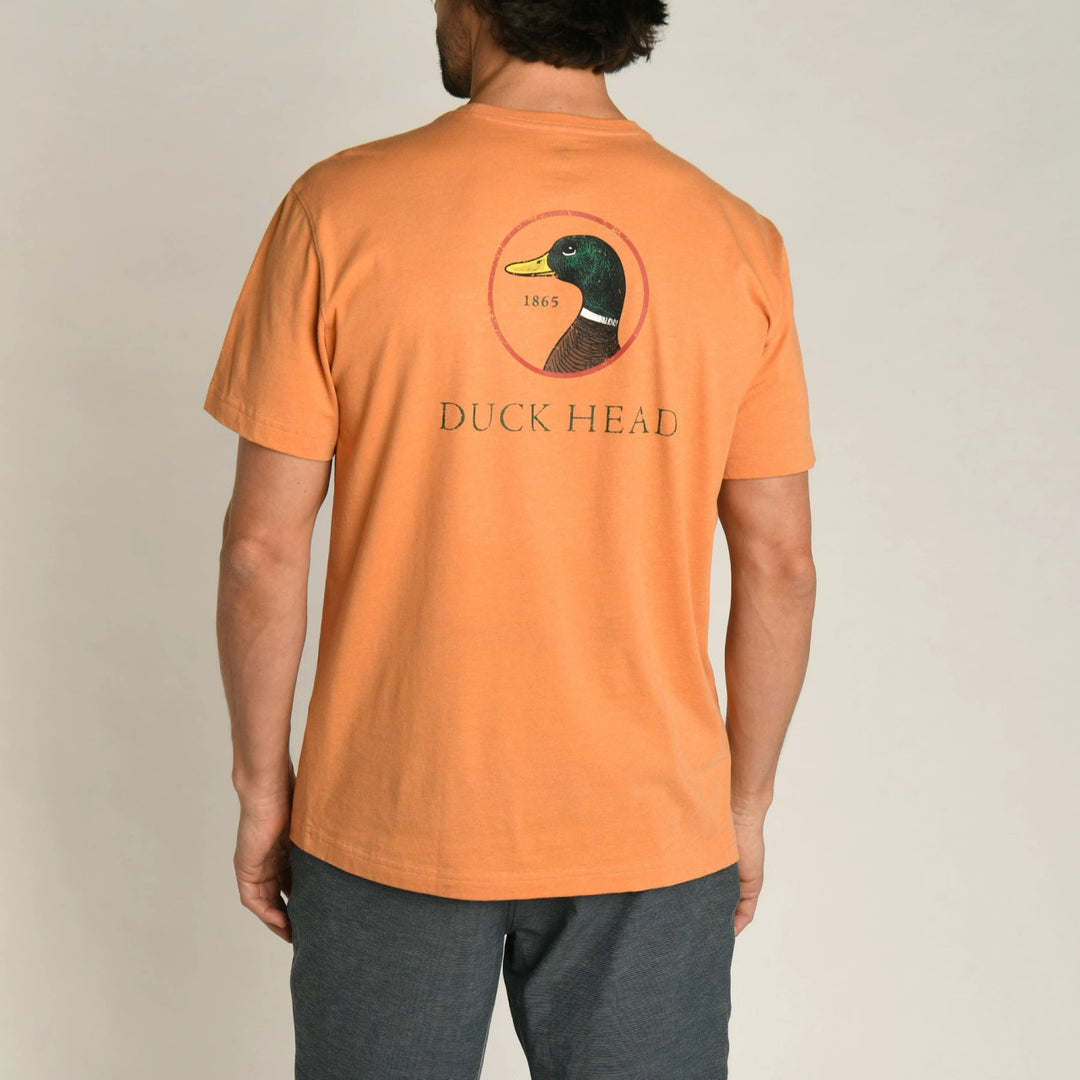 Duck Head Logo Short Sleeve T-shirt: Caramel Heather