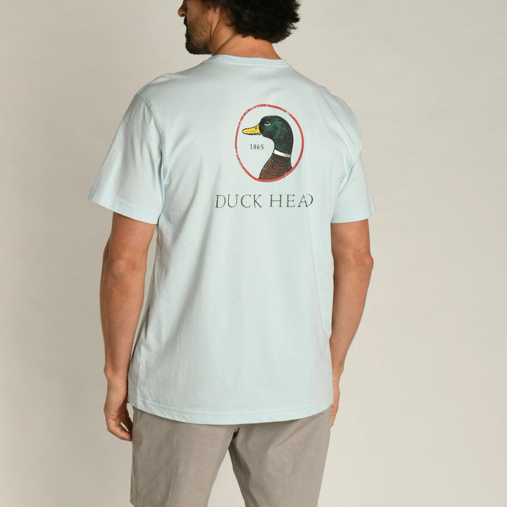 Duck Head Logo Short Sleeve T-shirt: Sky Blue