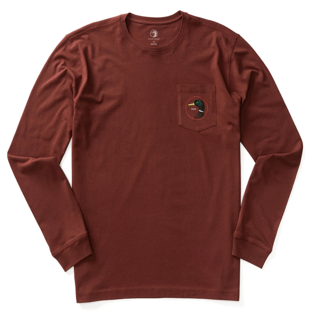 Duck Head Logo Long Sleeve T-Shirt: Sable