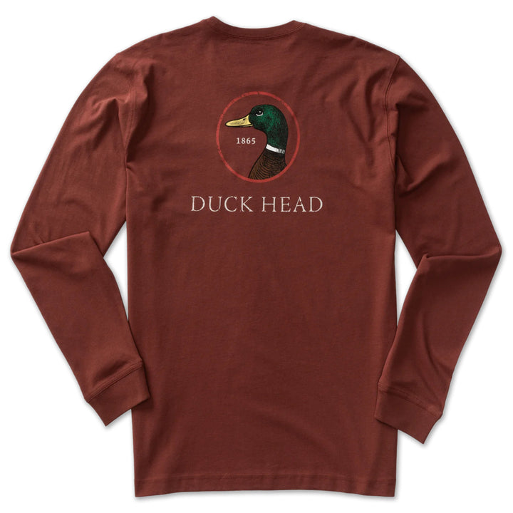 Duck Head Logo Long Sleeve T-Shirt: Sable